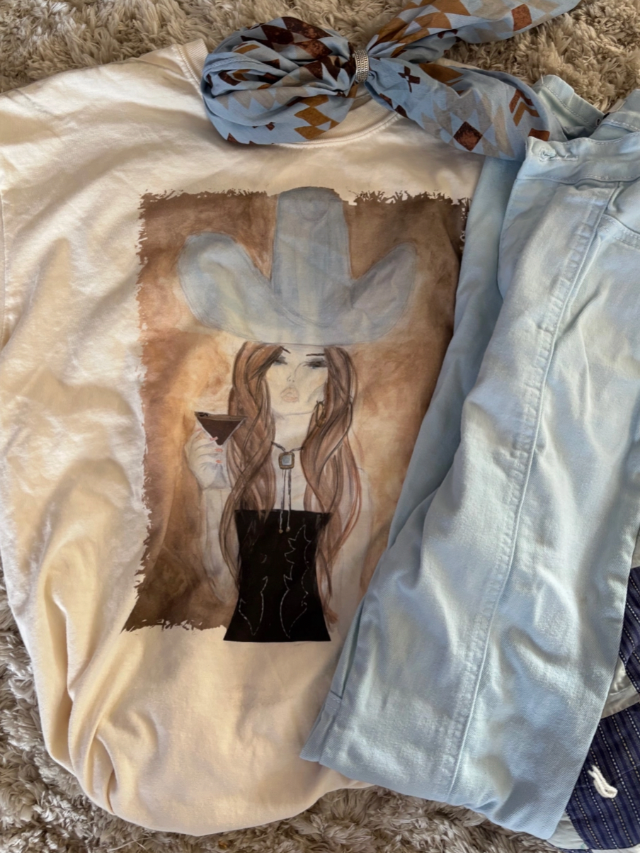Tees - Martini Cowgirl