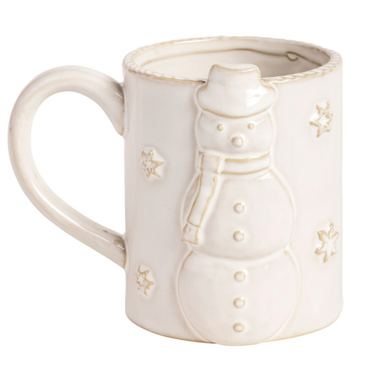 Snowman White Christmas Mug