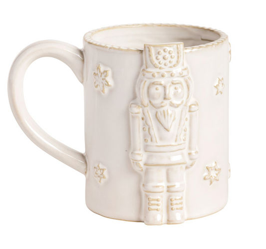 Nutcracker White Christmas Mug