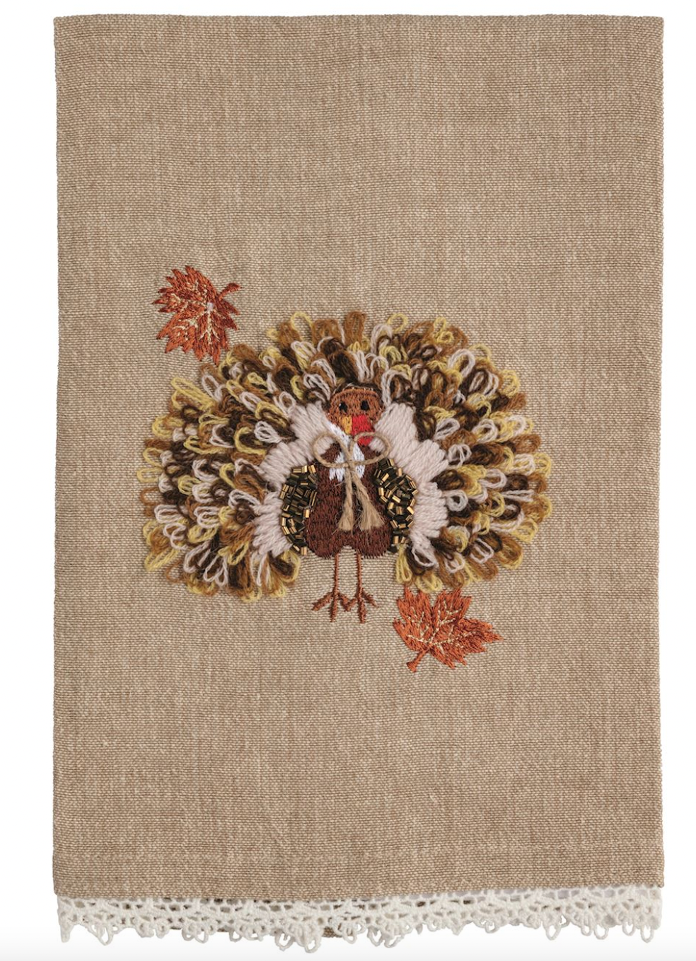 Turkey Beaded Embroidery Towel