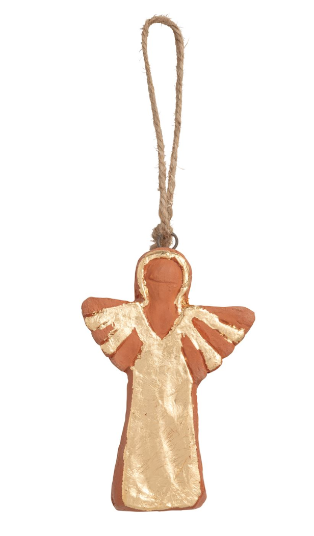 Angel Painted Terracotta Ornament