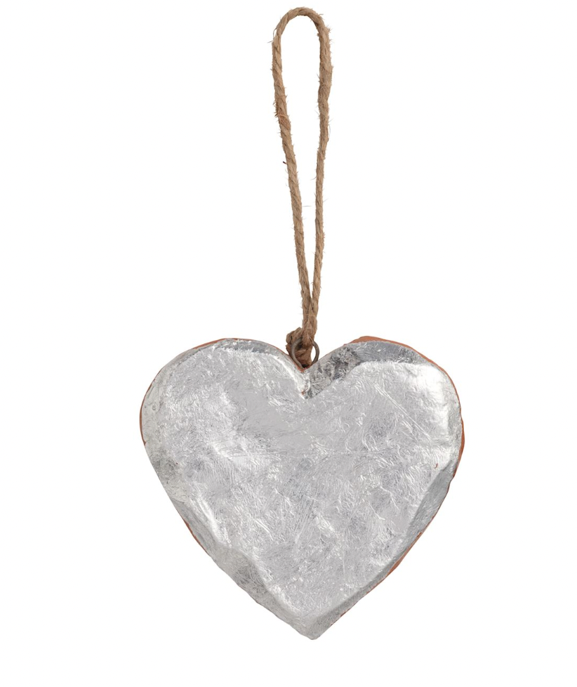 Heart Painted Terracotta Ornament