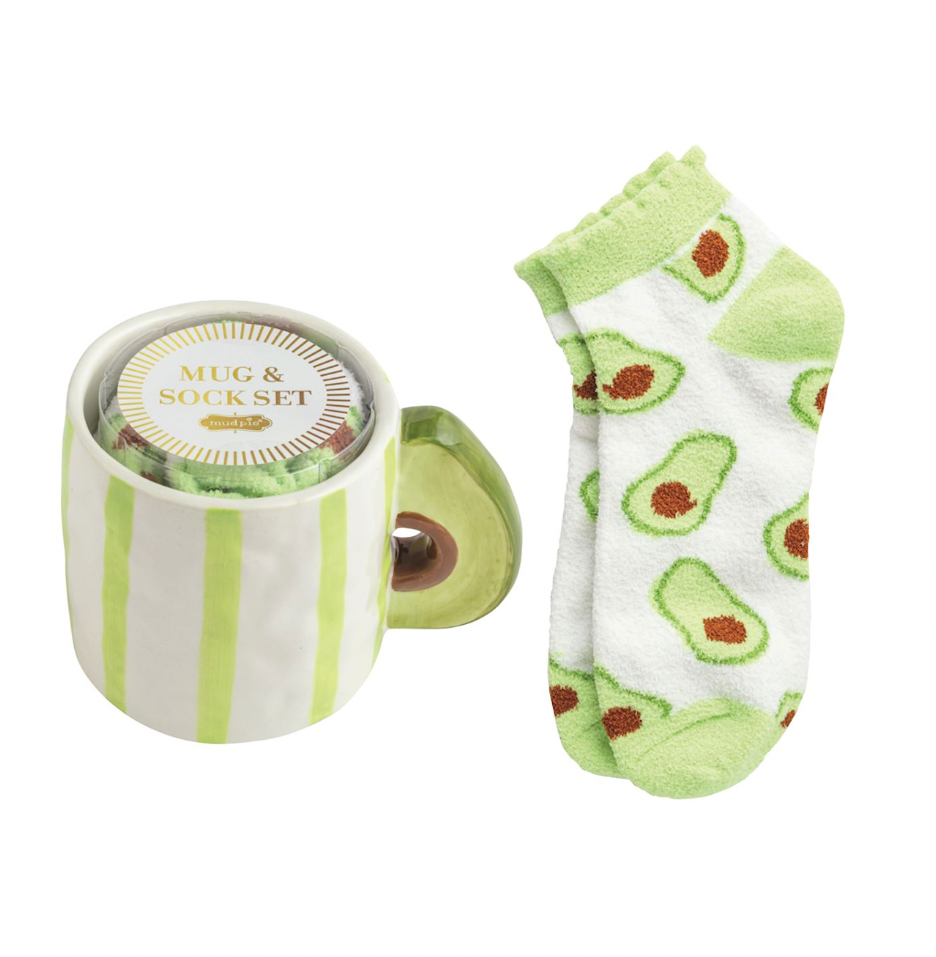 Avocado Café Mug & Sock Set