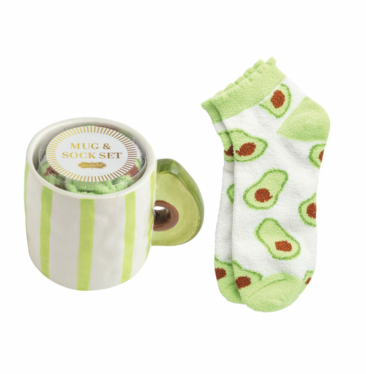 Avocado Café Mug & Sock Set