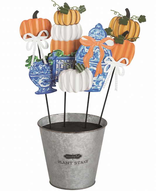 Pumpkin Topiary Garden Stakes