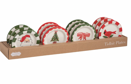 Christmas Tidbit Plates