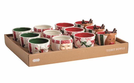 Christmas Bow Tidbit Dishes