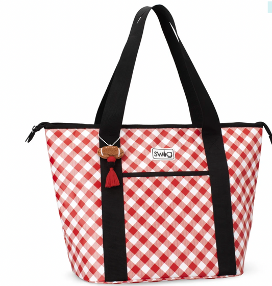 GAMEDAY GINGHAM RED + BLACK Zippi 36 Cooler
