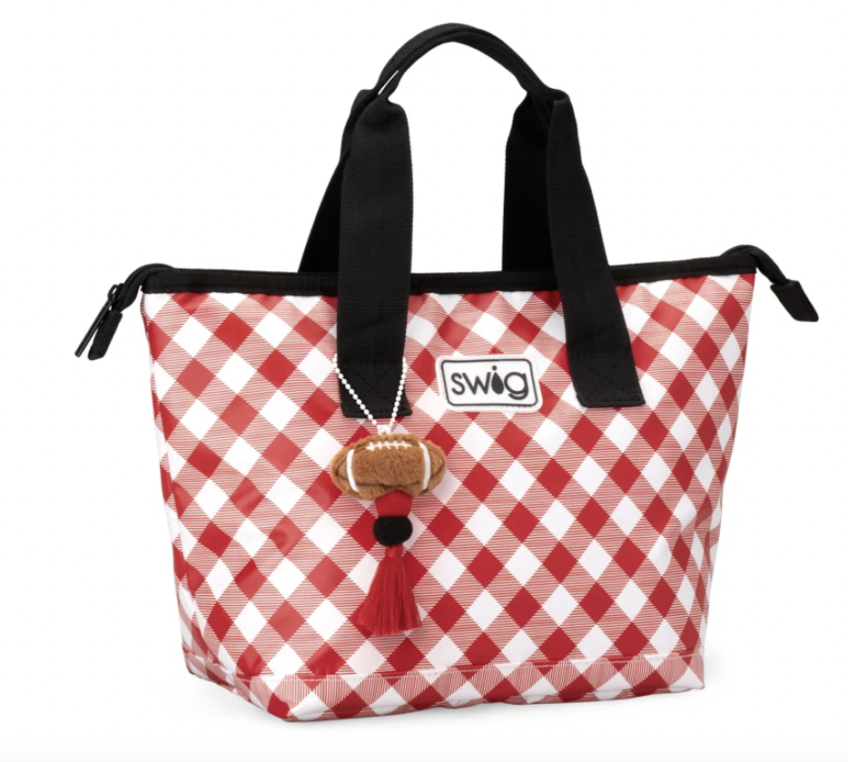 GAMEDAY GINGHAM RED + BLACK Lunchi Lunch Bag