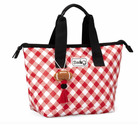GAMEDAY GINGHAM RED + BLACK Lunchi Lunch Bag