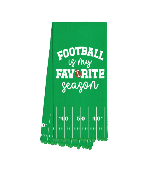 Football Is My Favorite Season Tea Towel
