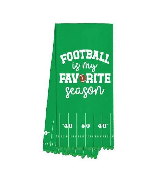 Football Is My Favorite Season Tea Towel