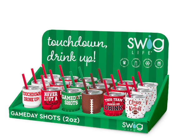Gameday Red + Black Swig Shots