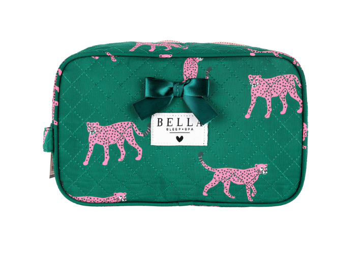 Quilted Cosmetic Bag-Cheetah