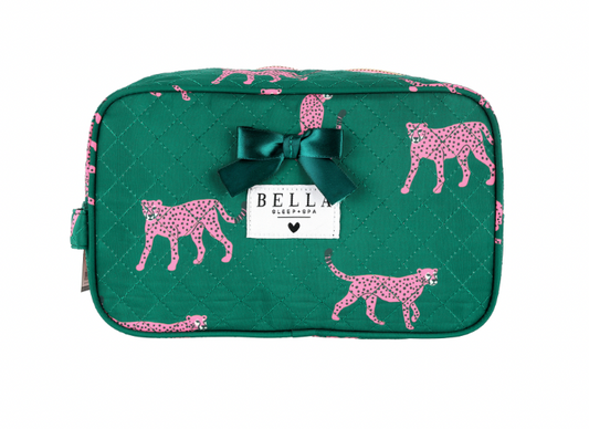 Quilted Cosmetic Bag-Cheetah