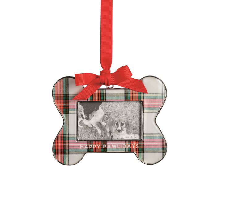 Happy Pawlidays Bone Frame Ornament