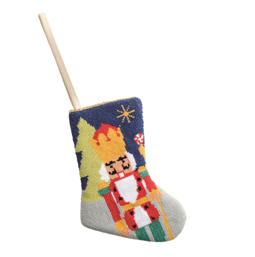 Nutcracker Mini Needlepoint Stocking