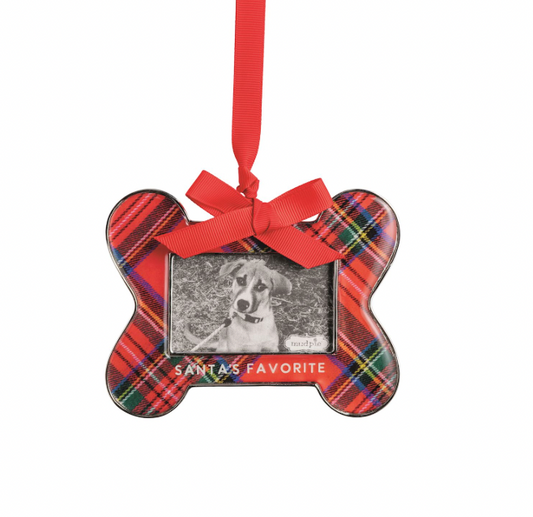 Santa's Favorite Bone Frame Ornament