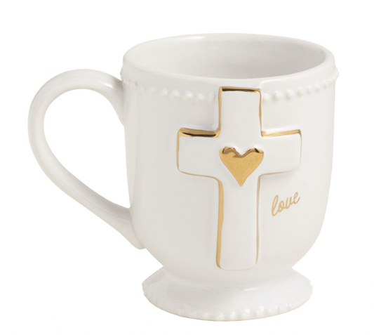 Love Cross Gold Detail Mug