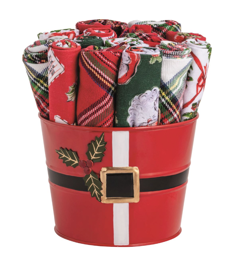 Classic Xmas Towel Bucket