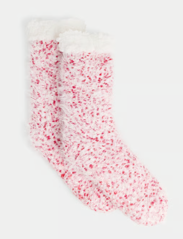 Feel Good Slipper Socks - Red Pop