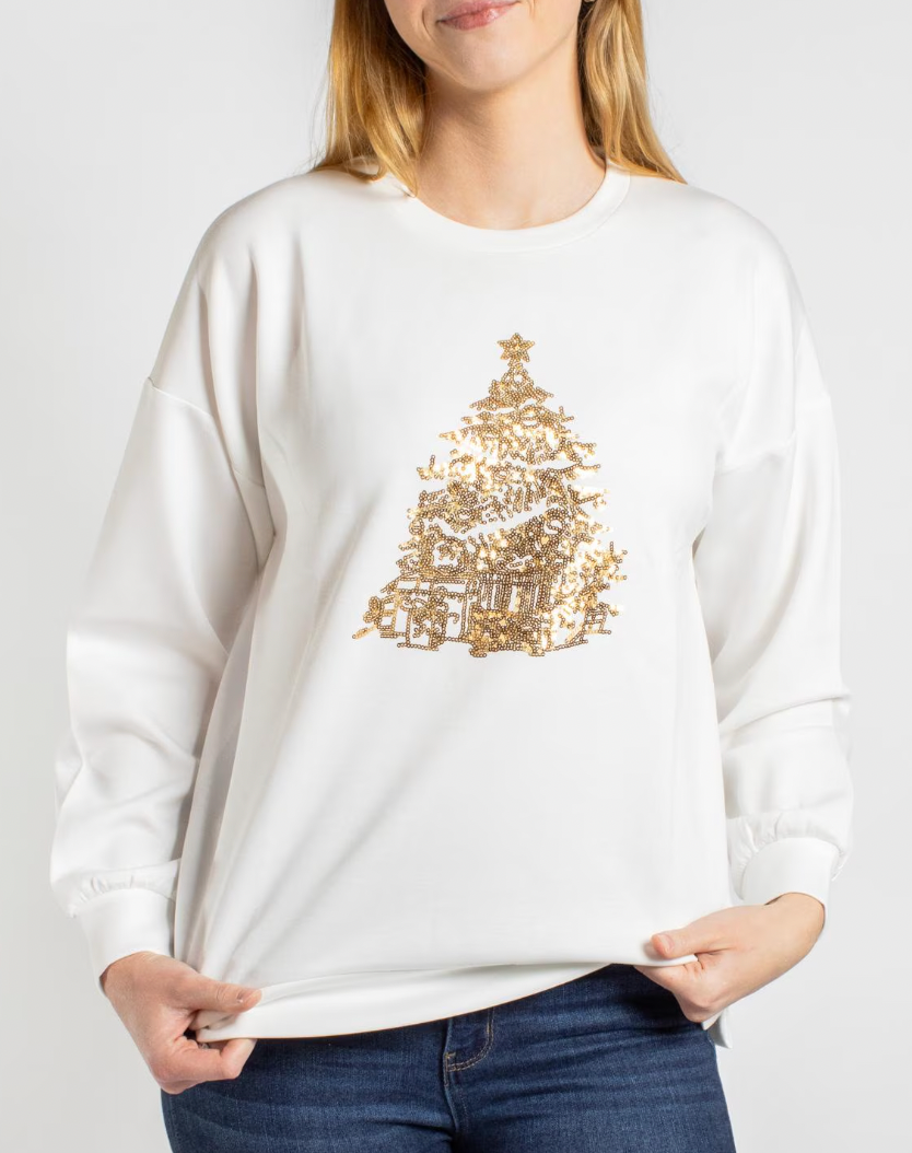 Stockbridge Tree Sequin Sweatshirt