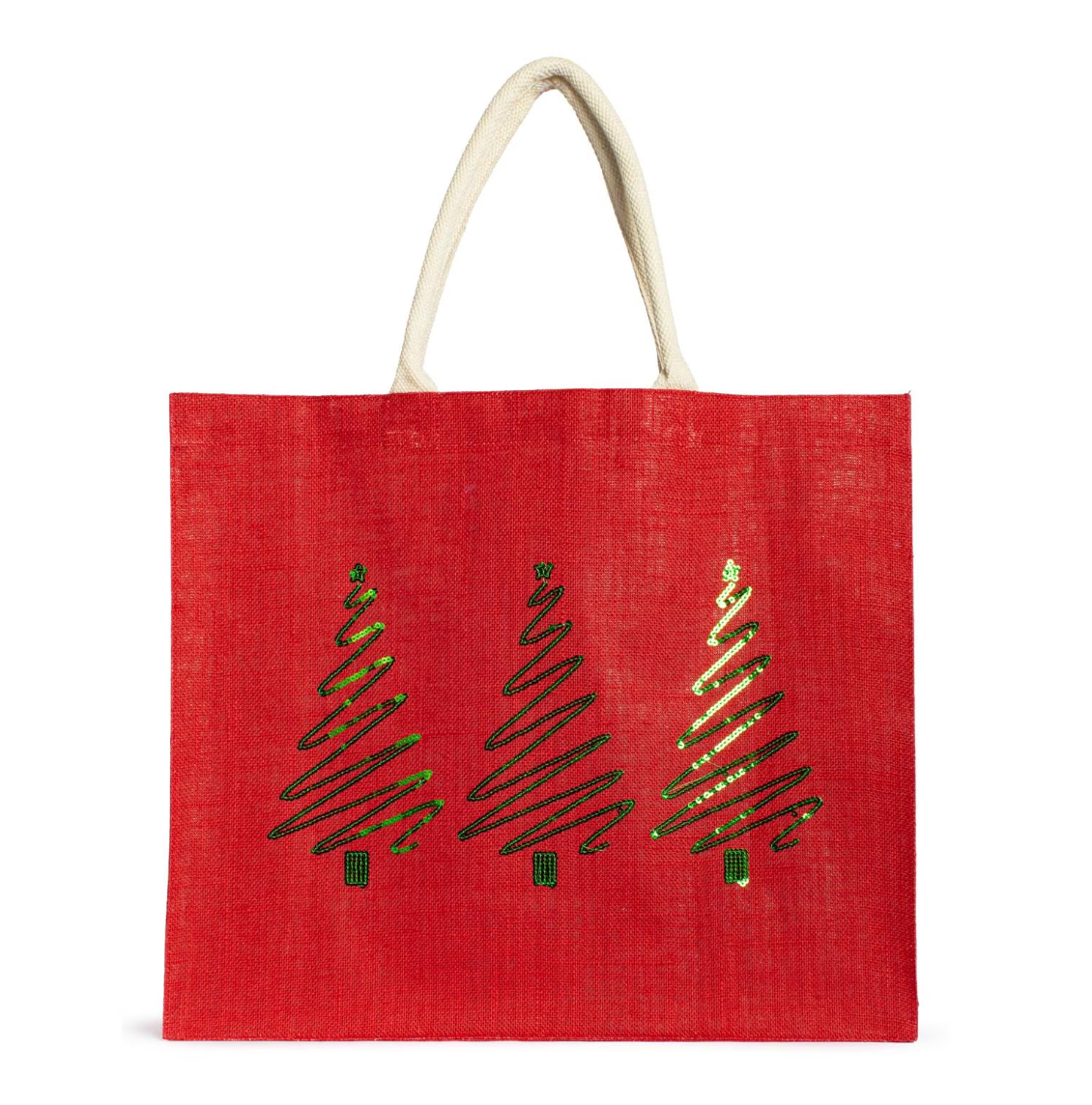 Christmas Tree Sequin Carryall Tote