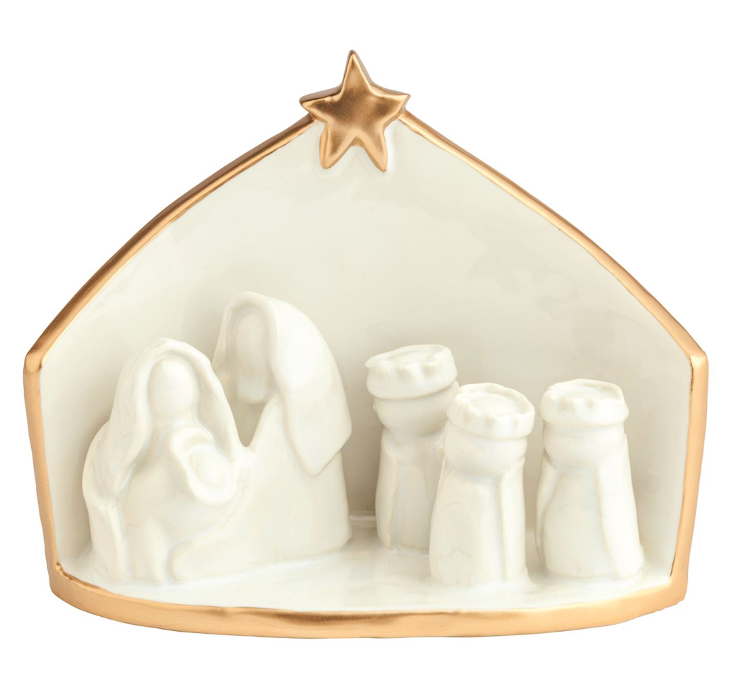Gold Edge Nativity Scene