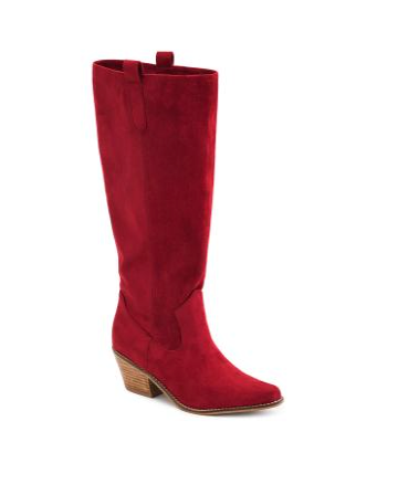 City Slicker Red Faux Suede