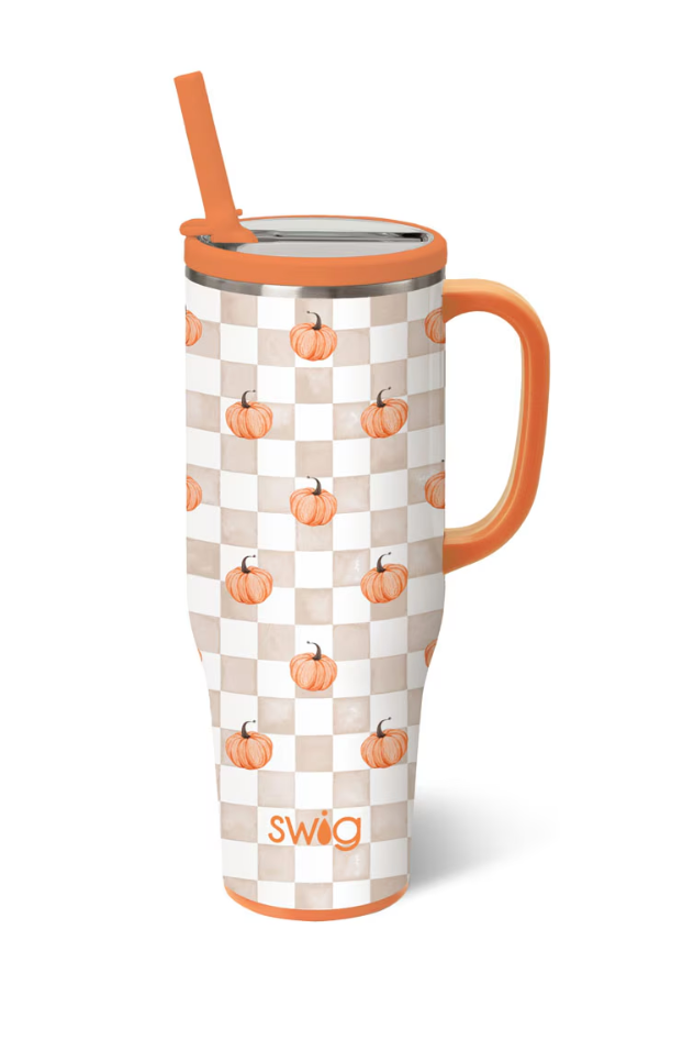 Pumpkin Check Mega Mug 40oz