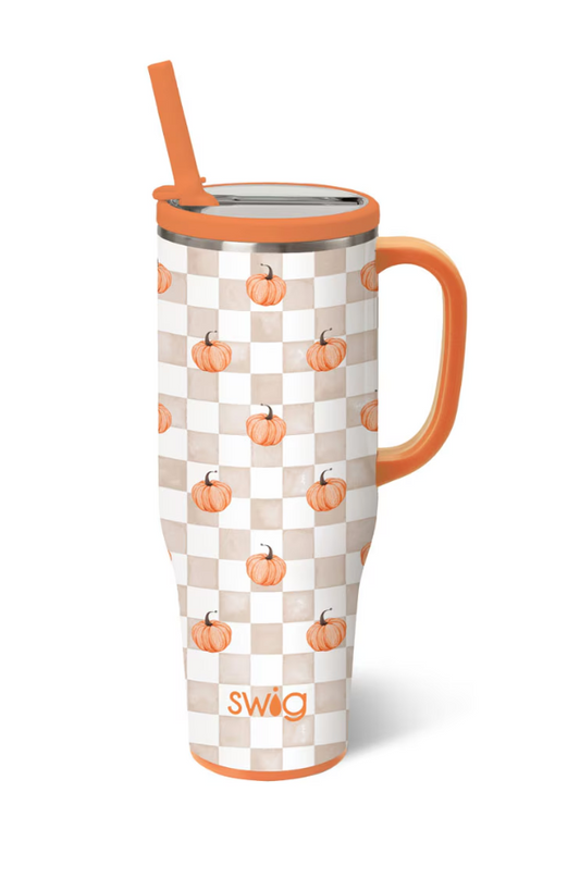 Pumpkin Check Mega Mug 40oz