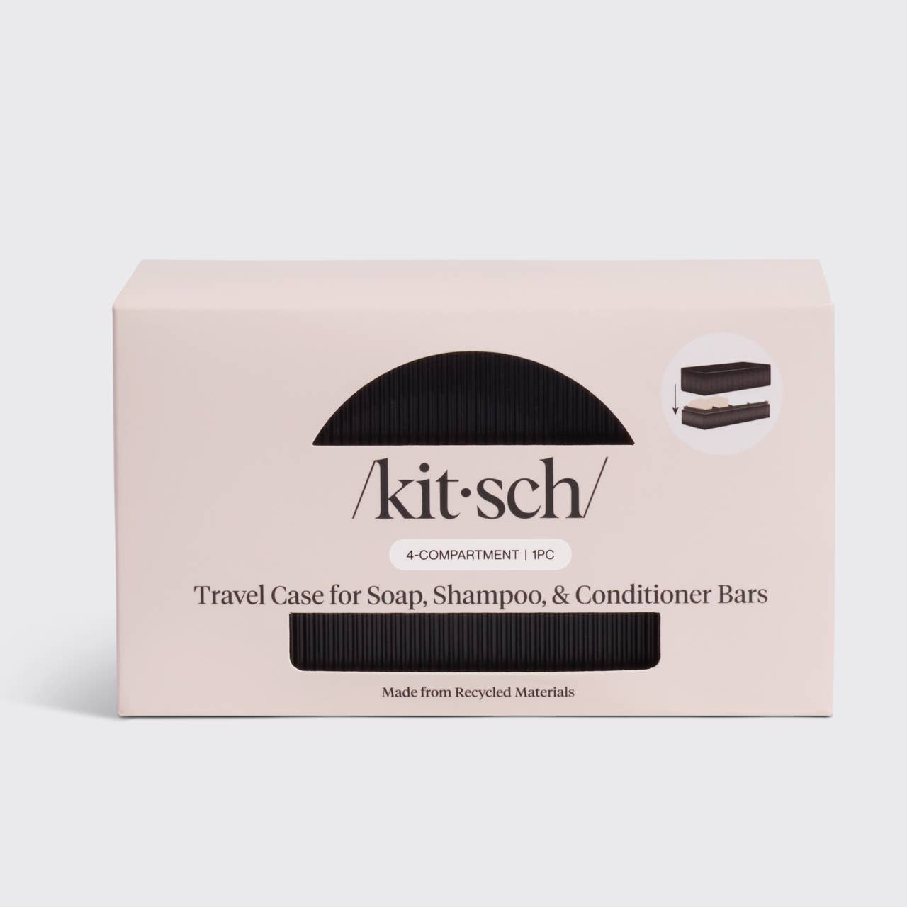 4-Compartment Travel Case - Black