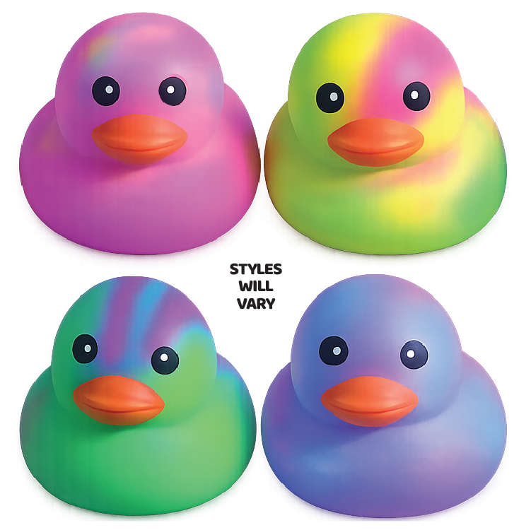 Fun Doh MEGA 5" Squishy Tie Dye Duck Toy Variety - 8/Display: Wholesale Price