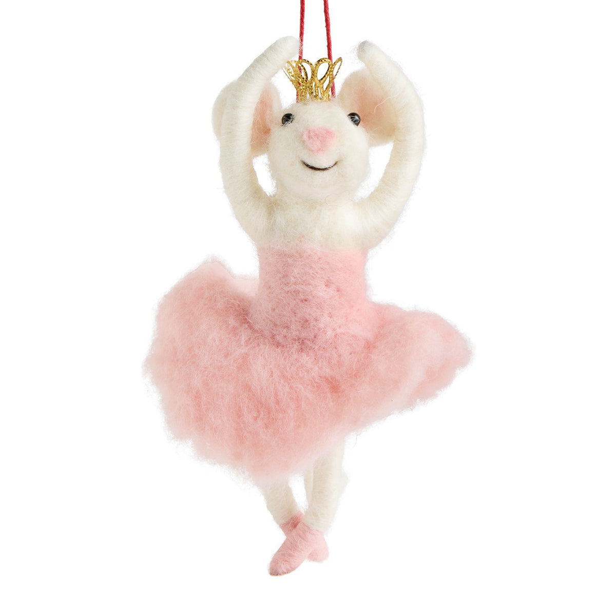 Ballerina Mouse Ornament - 5in
