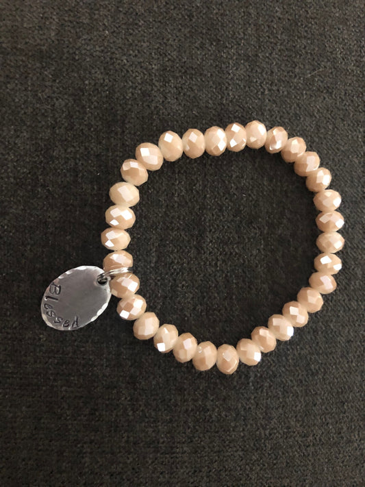 Crystal Stretch Bracelets with Charm