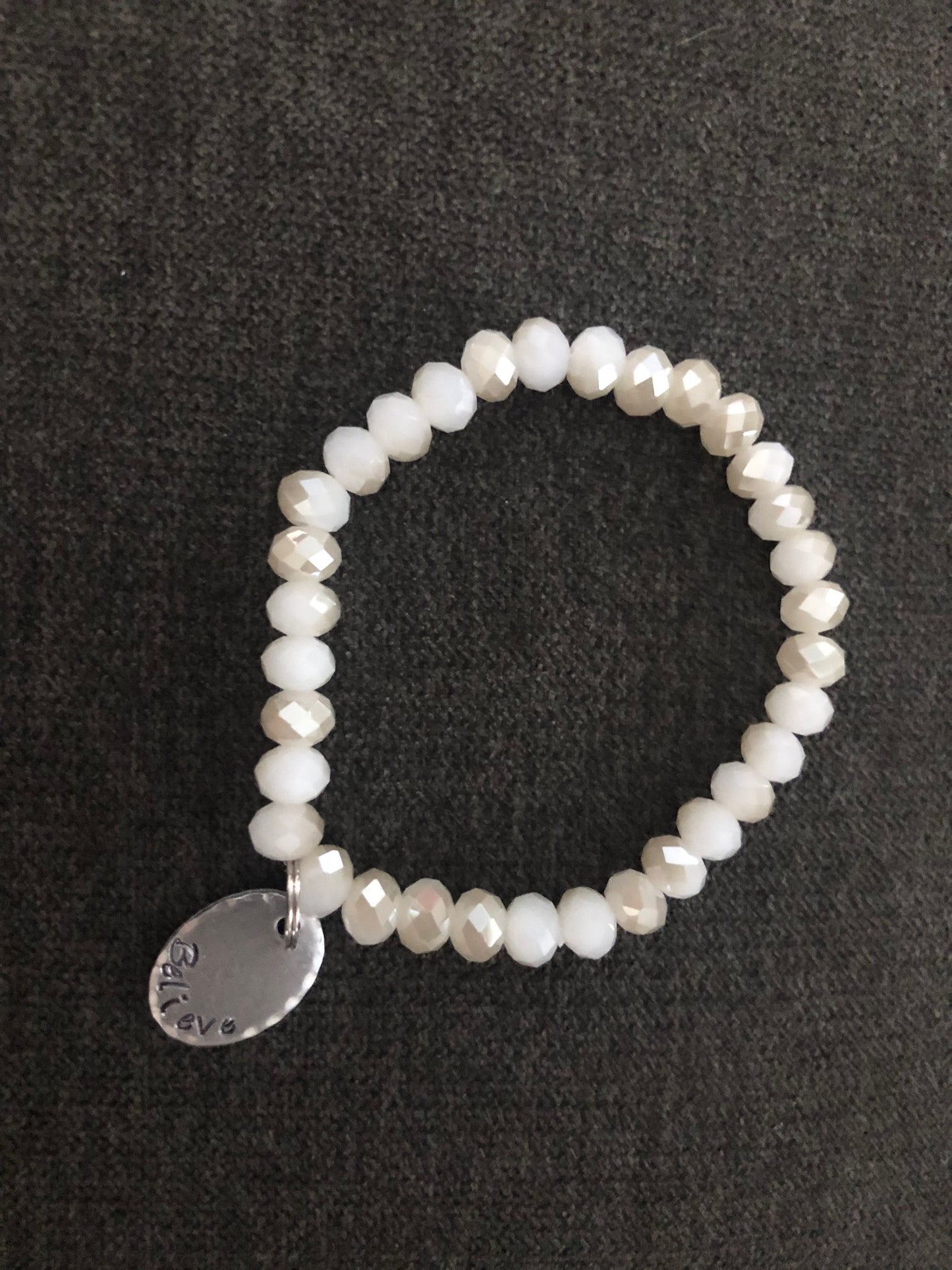 Crystal Stretch Bracelets with Charm
