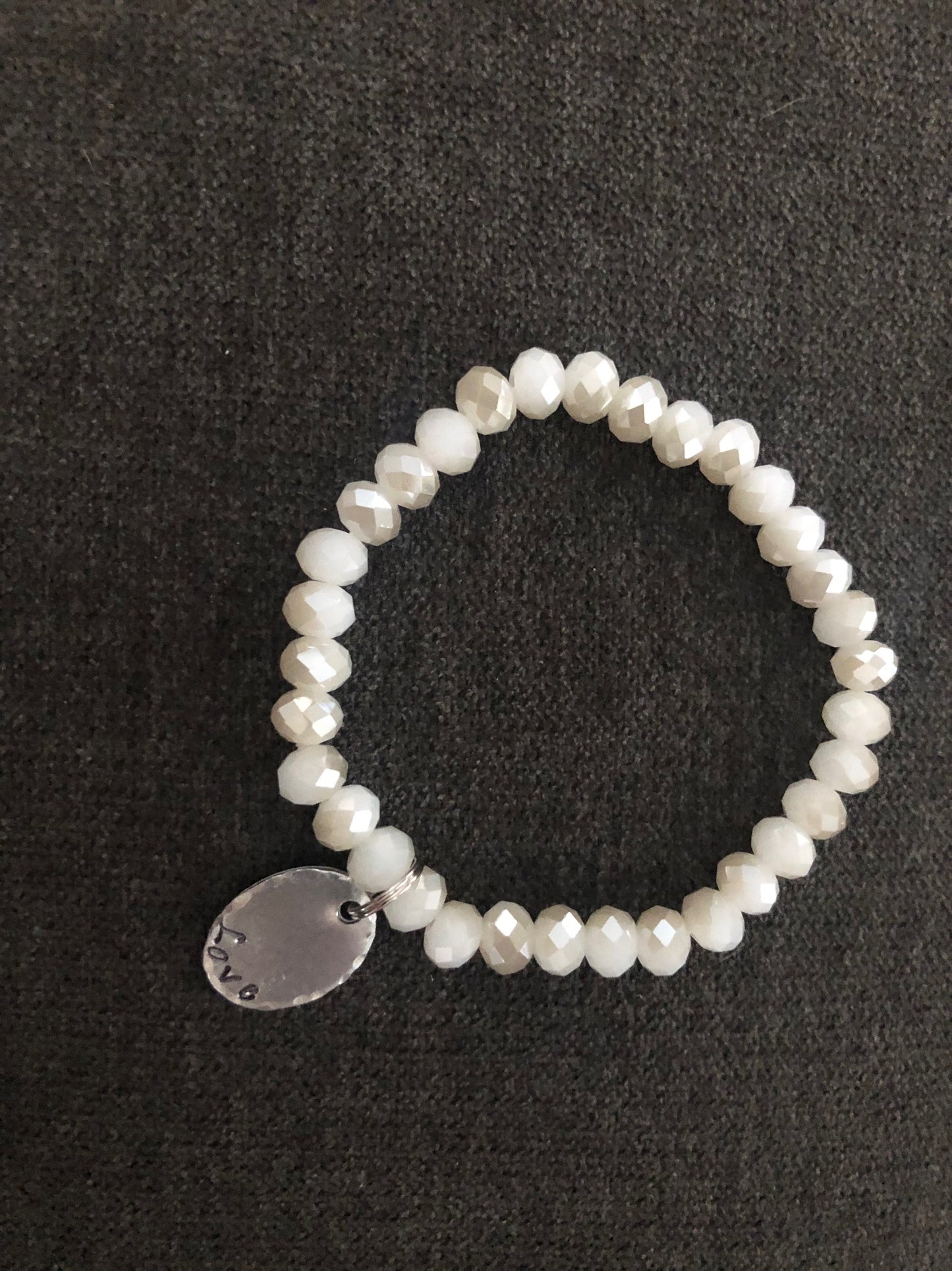 Crystal Stretch Bracelets with Charm