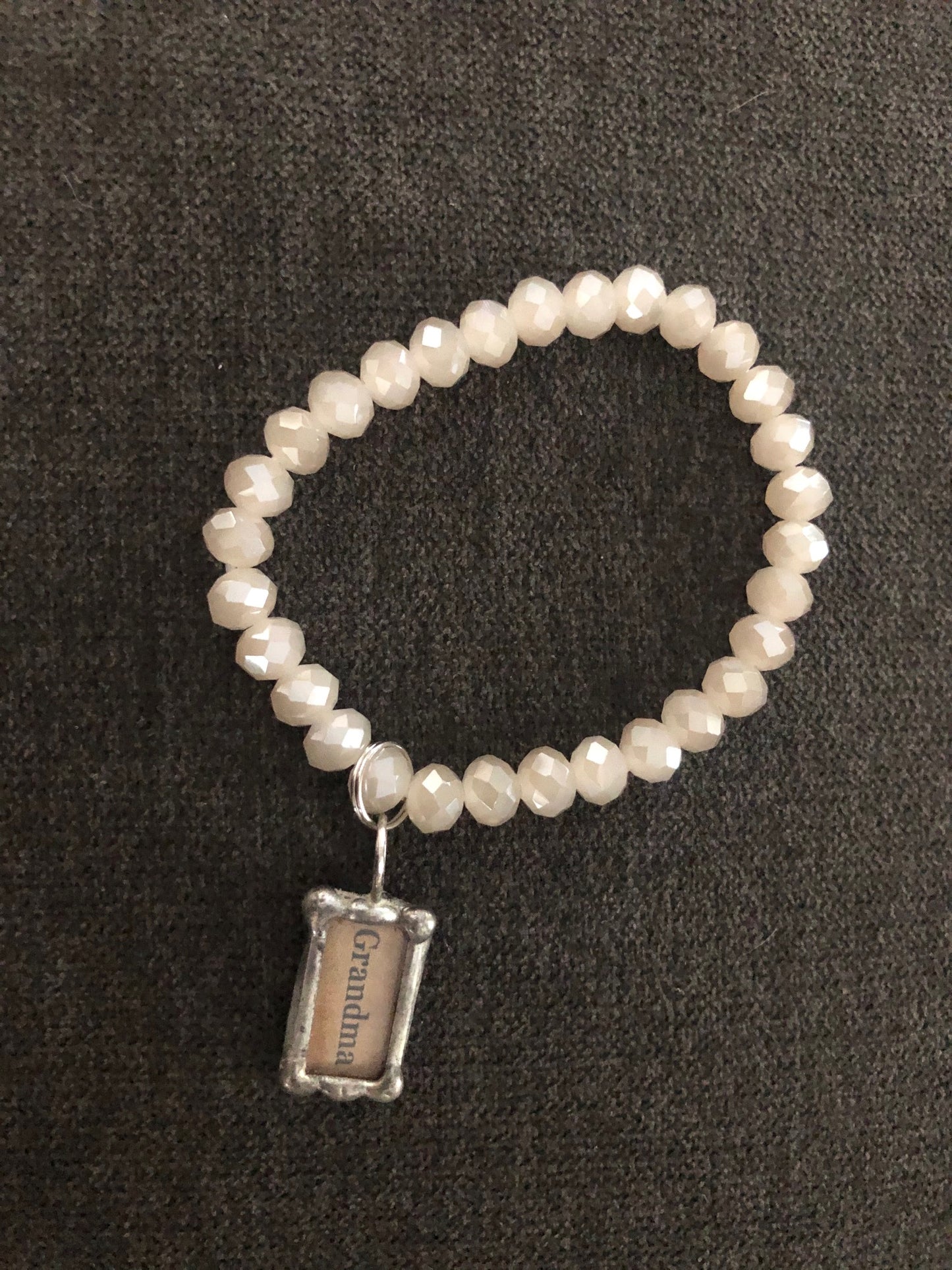 Crystal Stretch Bracelets with Charm
