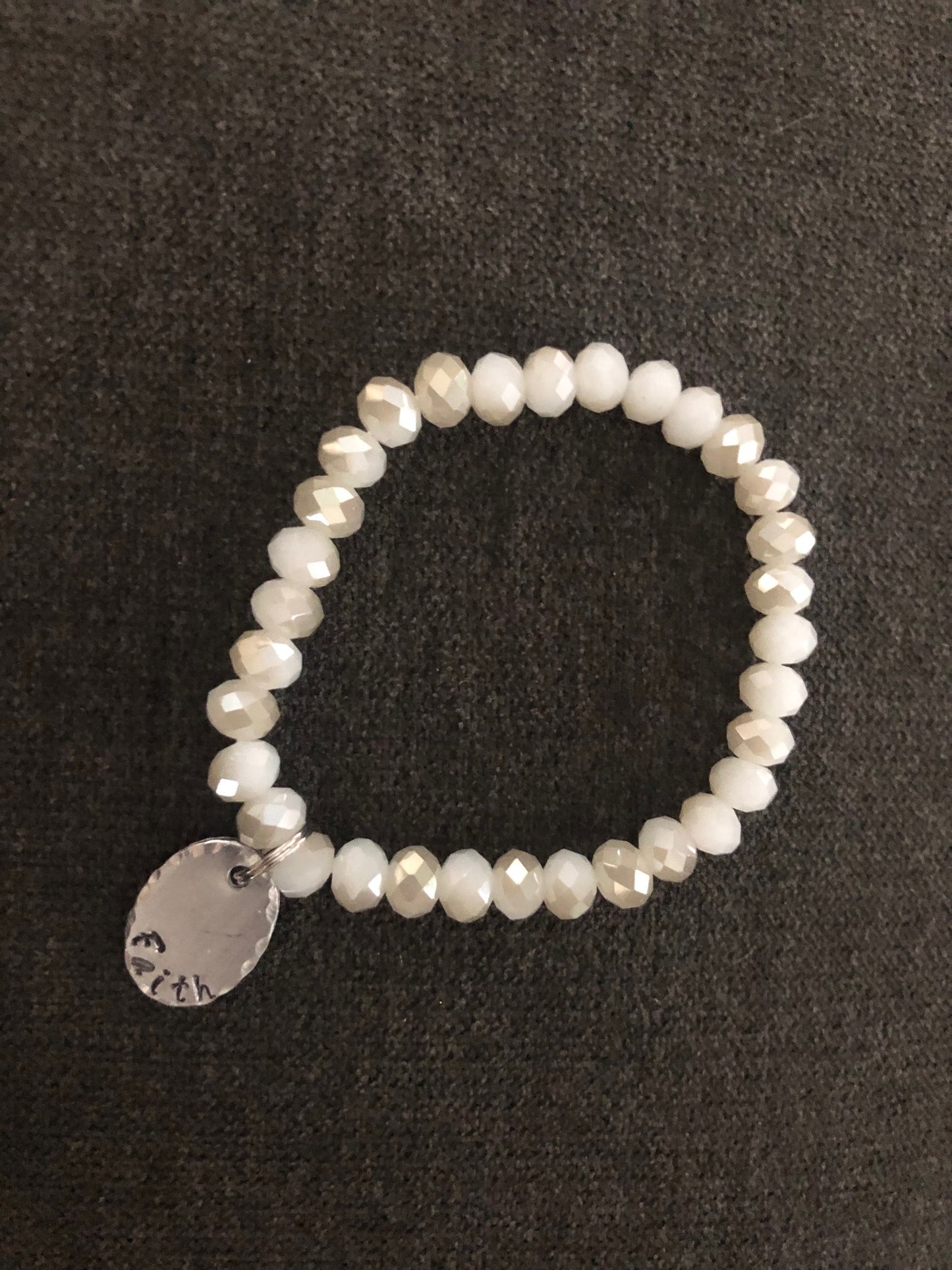 Crystal Stretch Bracelets with Charm