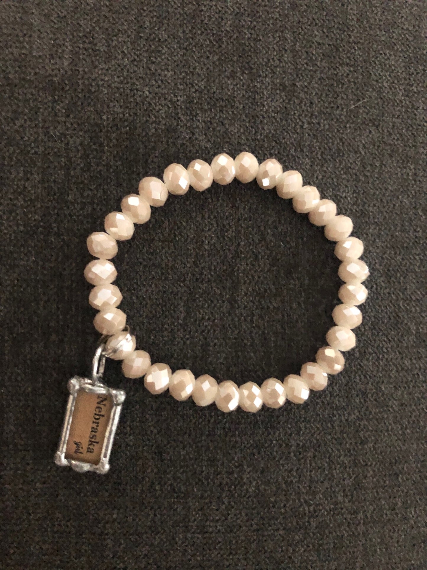 Crystal Stretch Bracelets with Charm