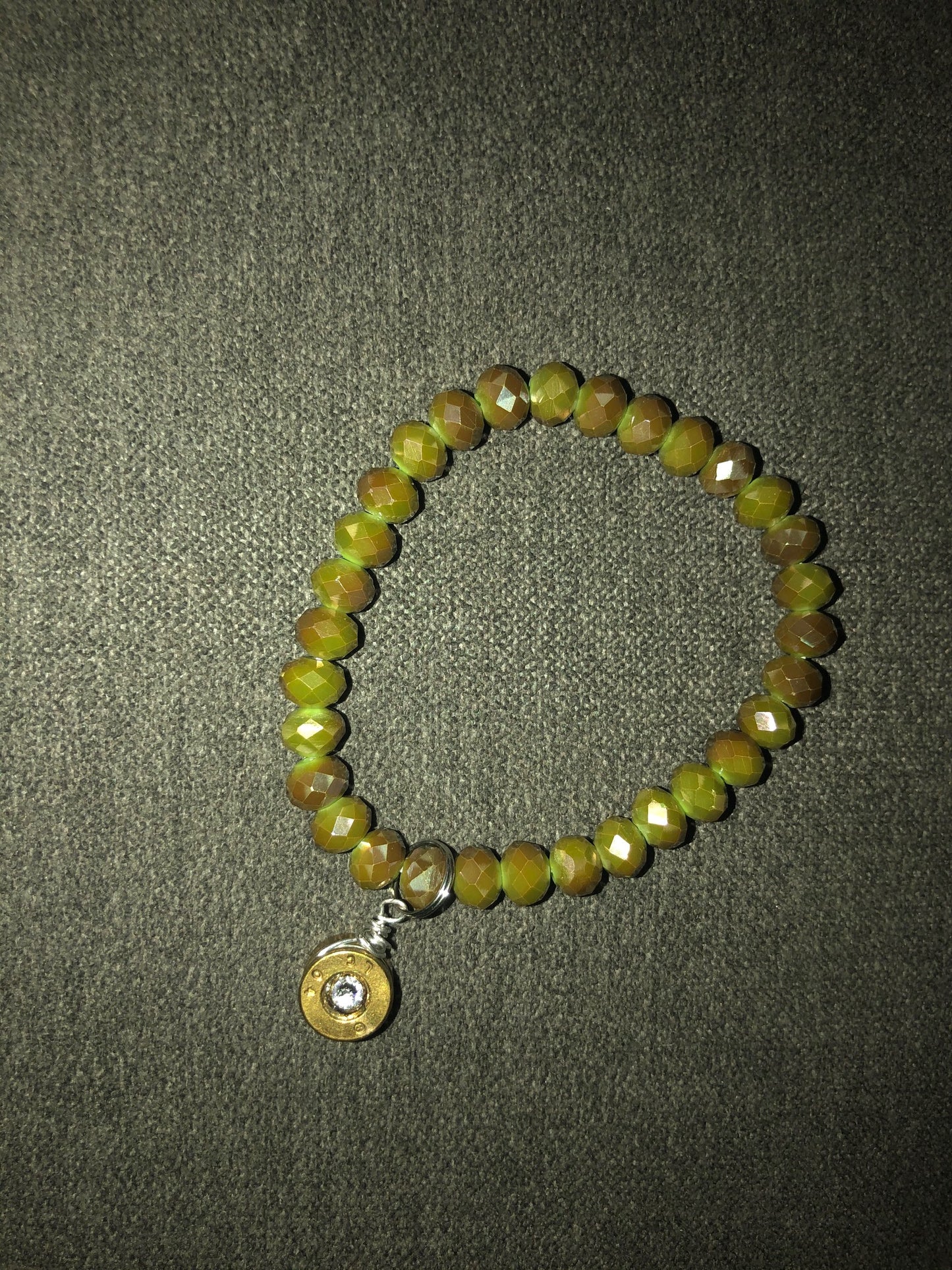 Crystal Stretch Bracelets with Charm