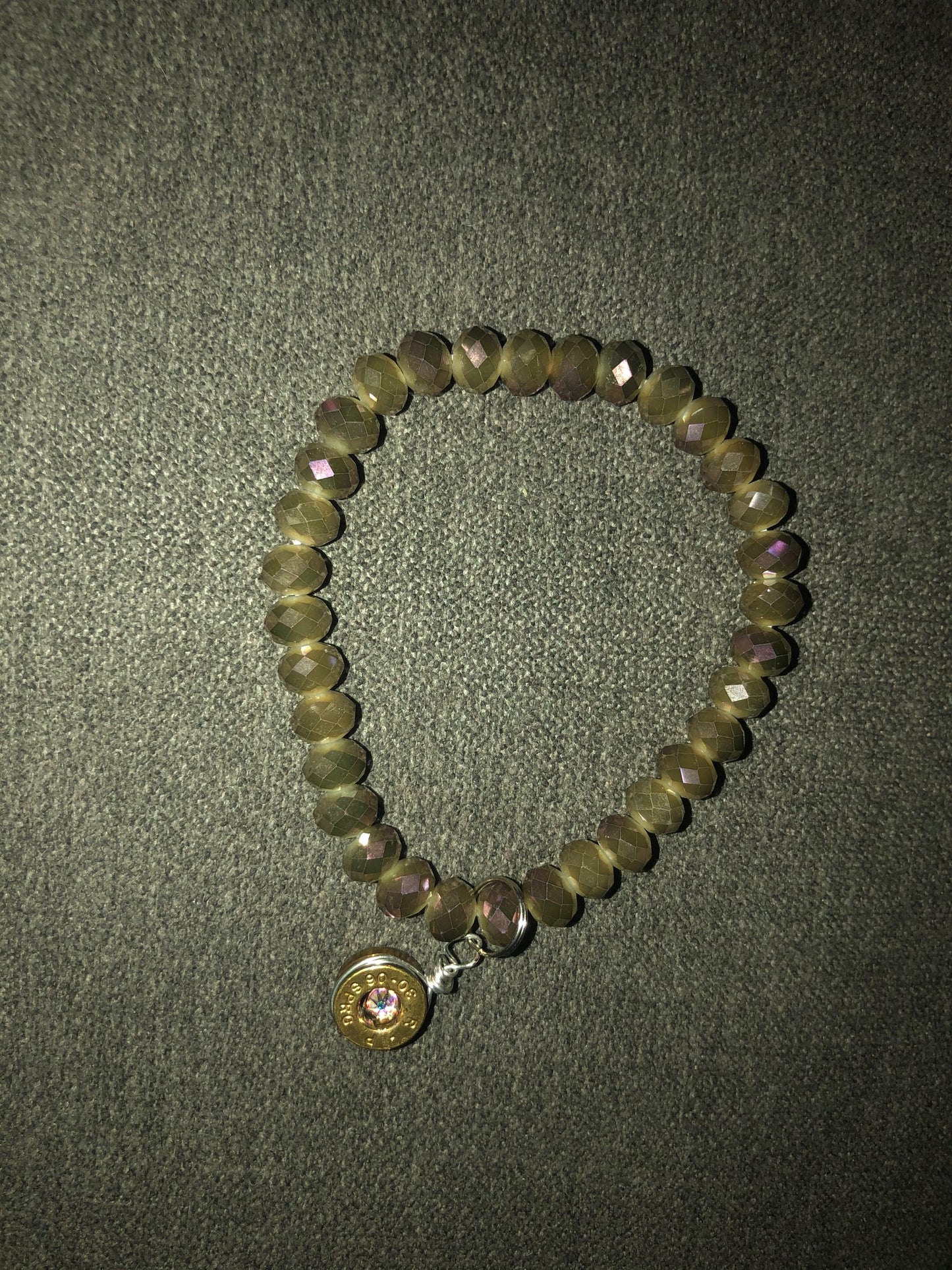 Crystal Stretch Bracelets with Charm