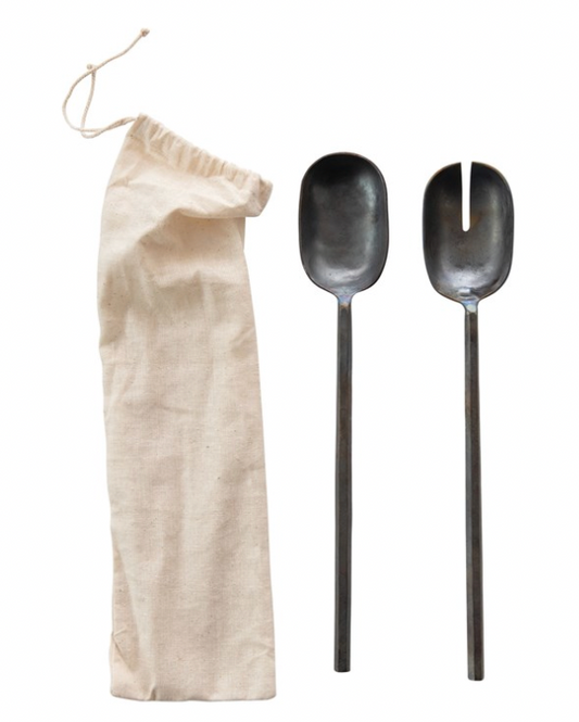 Pewter Salad Servers