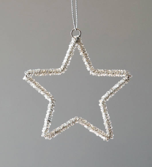 Glass Beaded Star Ornament, Large