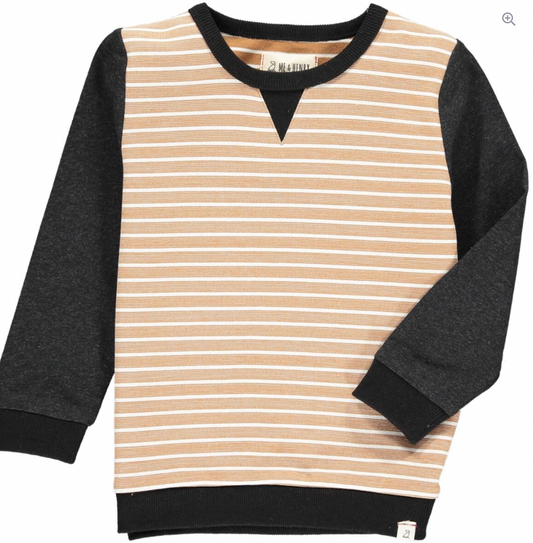 Gold/cream striped sweatshirt