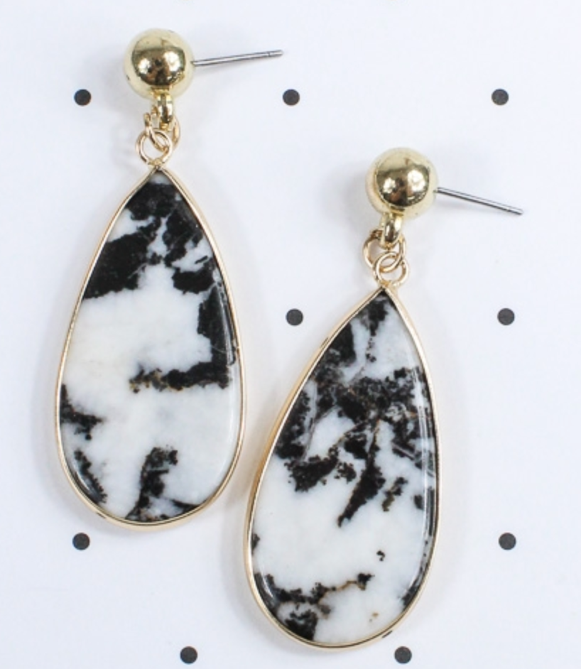 Stone Drop Earrings