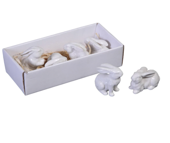 Ceramic Bunnies, Boxed Set of 6
