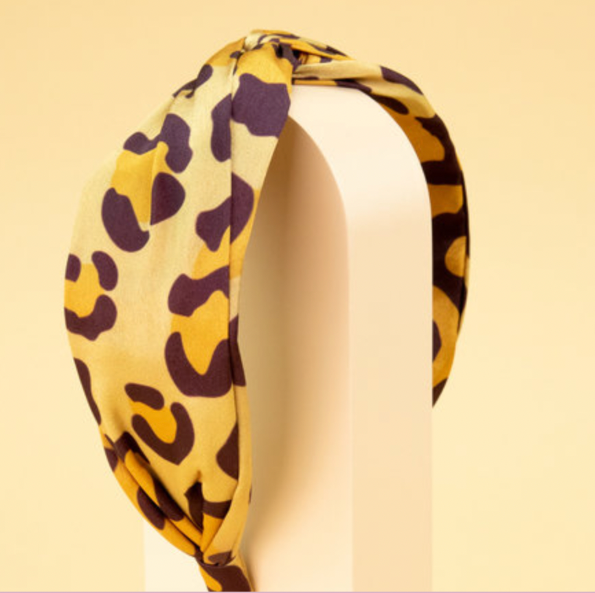 Satin Headband Leopard Print