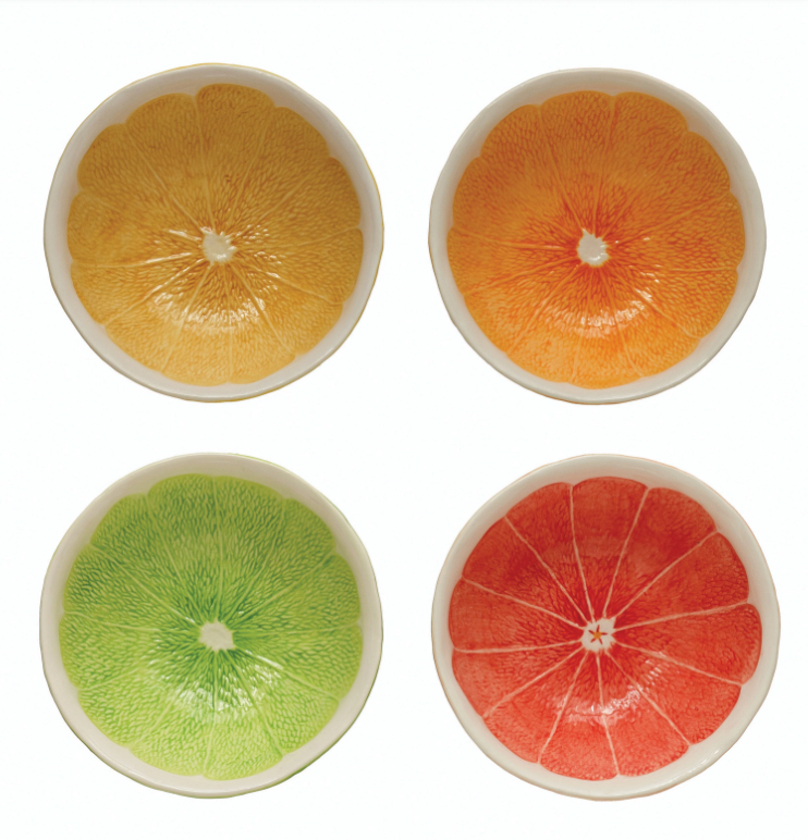 Hand-Painted Ceramic Fruit Bowl, 4 Colors