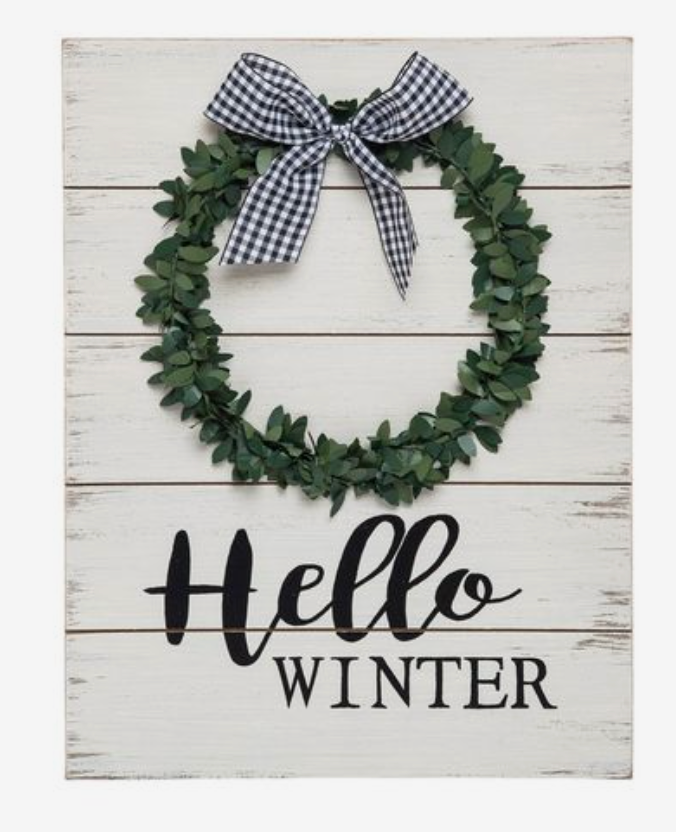 Hello Winter Wall Decor